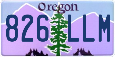 OR license plate 826LLM