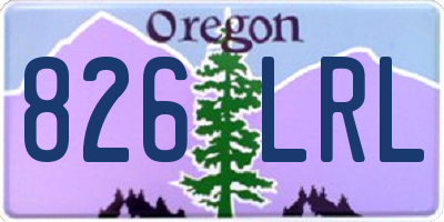 OR license plate 826LRL