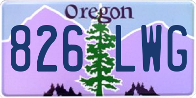 OR license plate 826LWG