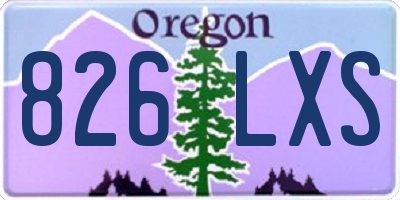 OR license plate 826LXS