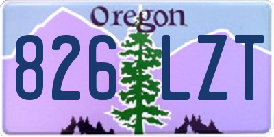 OR license plate 826LZT