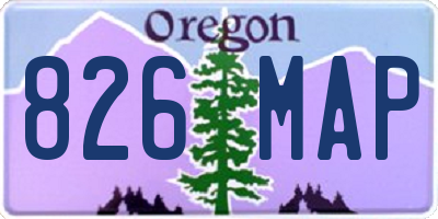OR license plate 826MAP