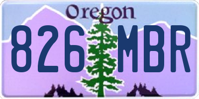 OR license plate 826MBR
