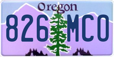 OR license plate 826MCO