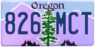 OR license plate 826MCT