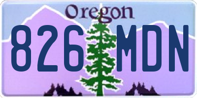 OR license plate 826MDN
