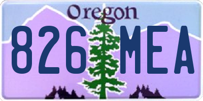 OR license plate 826MEA