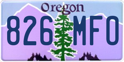 OR license plate 826MFO