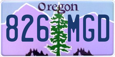 OR license plate 826MGD