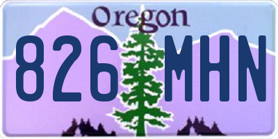 OR license plate 826MHN