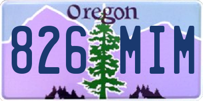 OR license plate 826MIM