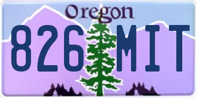 OR license plate 826MIT