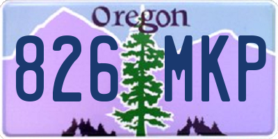 OR license plate 826MKP