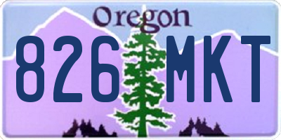 OR license plate 826MKT