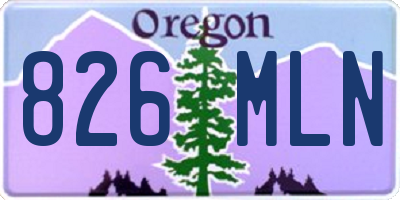 OR license plate 826MLN