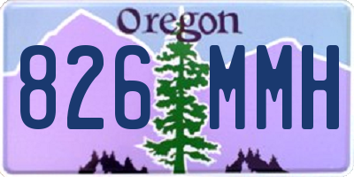 OR license plate 826MMH