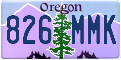 OR license plate 826MMK