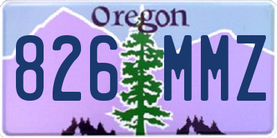 OR license plate 826MMZ