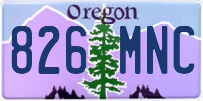OR license plate 826MNC