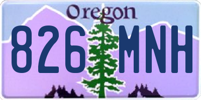 OR license plate 826MNH
