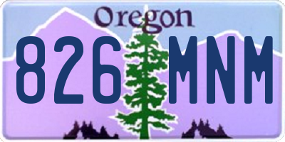 OR license plate 826MNM