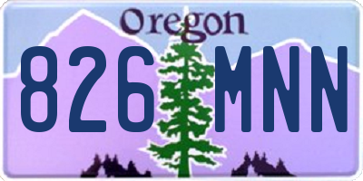 OR license plate 826MNN