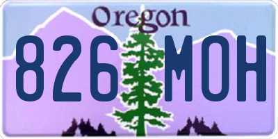 OR license plate 826MOH