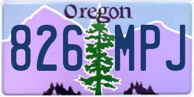 OR license plate 826MPJ