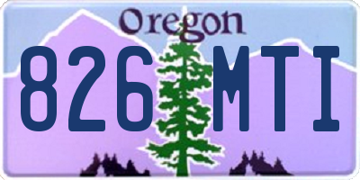 OR license plate 826MTI