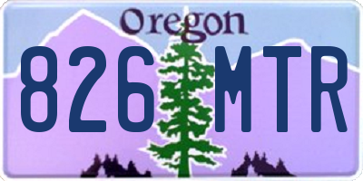 OR license plate 826MTR
