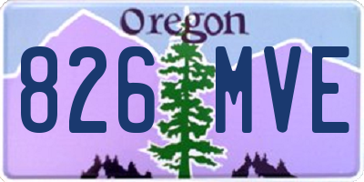 OR license plate 826MVE