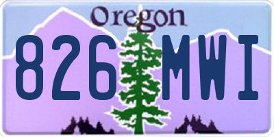 OR license plate 826MWI