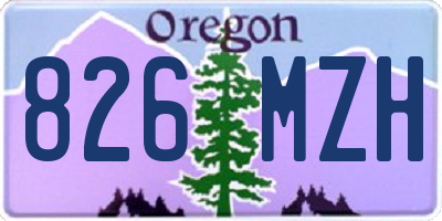 OR license plate 826MZH