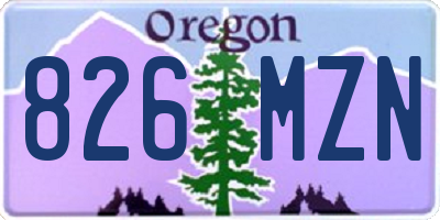 OR license plate 826MZN