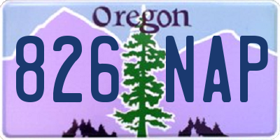 OR license plate 826NAP