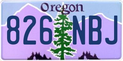 OR license plate 826NBJ