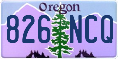OR license plate 826NCQ