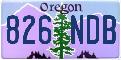 OR license plate 826NDB
