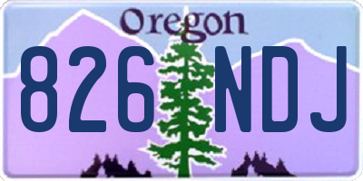 OR license plate 826NDJ