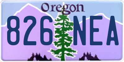 OR license plate 826NEA