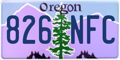 OR license plate 826NFC