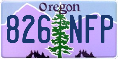 OR license plate 826NFP