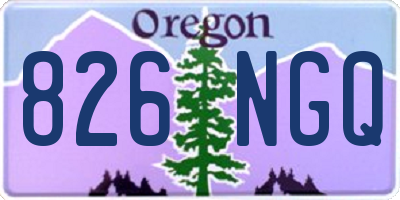 OR license plate 826NGQ