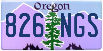 OR license plate 826NGS