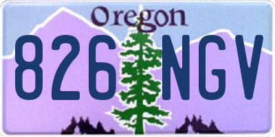 OR license plate 826NGV