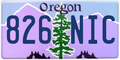 OR license plate 826NIC