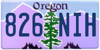 OR license plate 826NIH