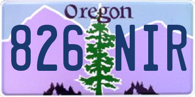 OR license plate 826NIR