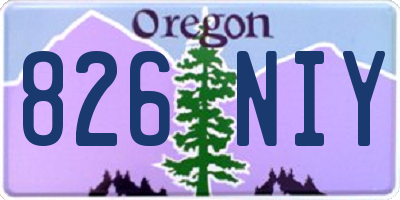 OR license plate 826NIY