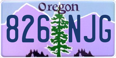 OR license plate 826NJG